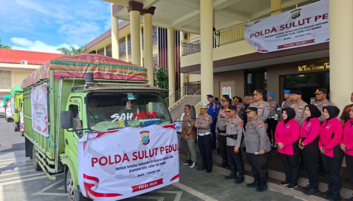 Polda Sulut Kirim 25 Ton Beras dan Sembako bagi Korban Bencana Alam di Aceh, Sumut, dan Sumbar
