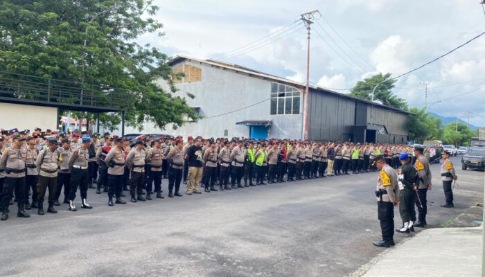 Apel Kesiapan Pengamanan Malam Natal 2025 di Manado