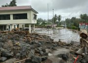 Mako Polres Sitaro Diterjang Banjir Bandang