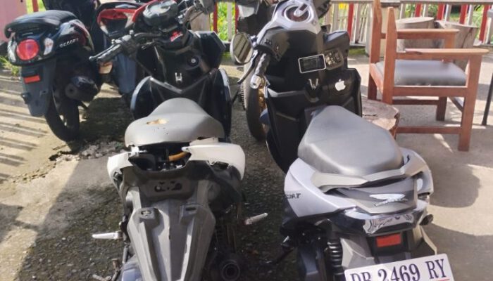 Diduga akan Balap Liar, Polisi Amankan 4 Unit Motor di Kelurahan Tikala Baru