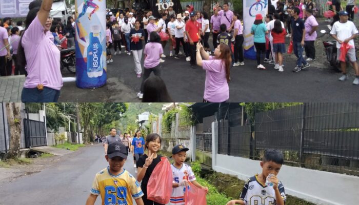 Jalan Sehat Sambil Pungut Sampah, GMIM Yarden Dendengan Dalam Tunjukkan Aksi Nyata Peduli Lingkungan