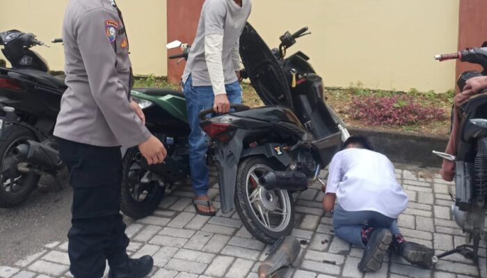 Tegas, Polsek Kakas Tertibkan Knalpot Brong yang Resahkan Warga