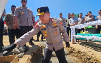 Tingkatkan Pelayanan ke Masyarakat, Kapolda Sulut Pimpin Groundbreaking Satpas Polres Minahasa Selatan