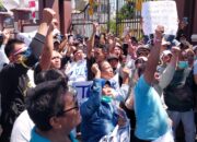Pedagang Bersehati Demo di Mapolda Sulut, Pertanyakan Penanganan Dugaan Korupsi PD Pasar Manado
