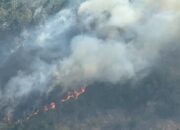 Pantauan Udara Polda Sulut: Api di Gunung Soputan Mereda, Dua Titik Api Terdeteksi Dekat Desa Ranoketang